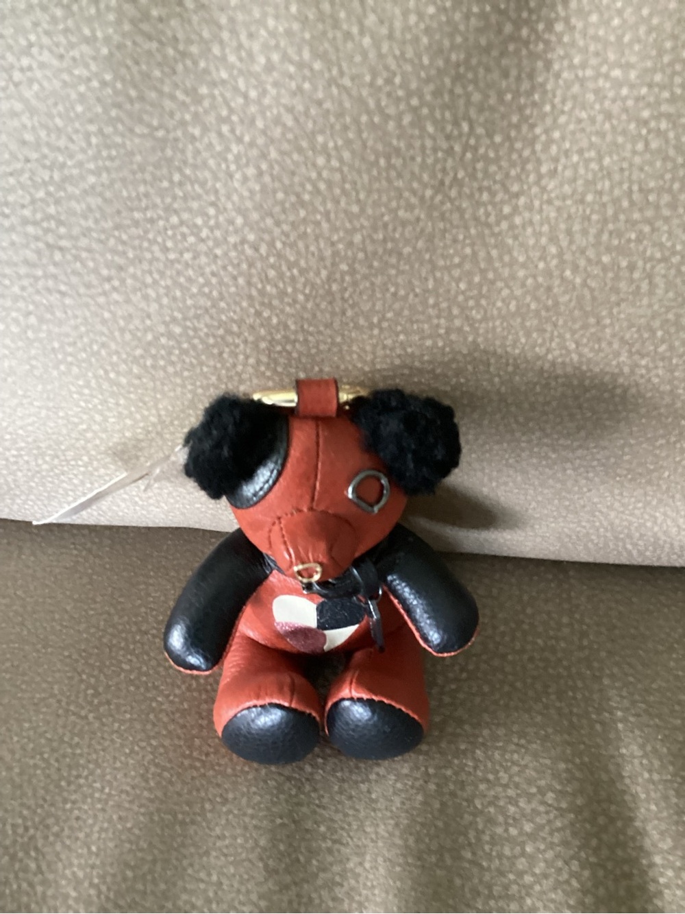 Coach Graphic Heart Leather Bear Charm - Picture 2 of 5